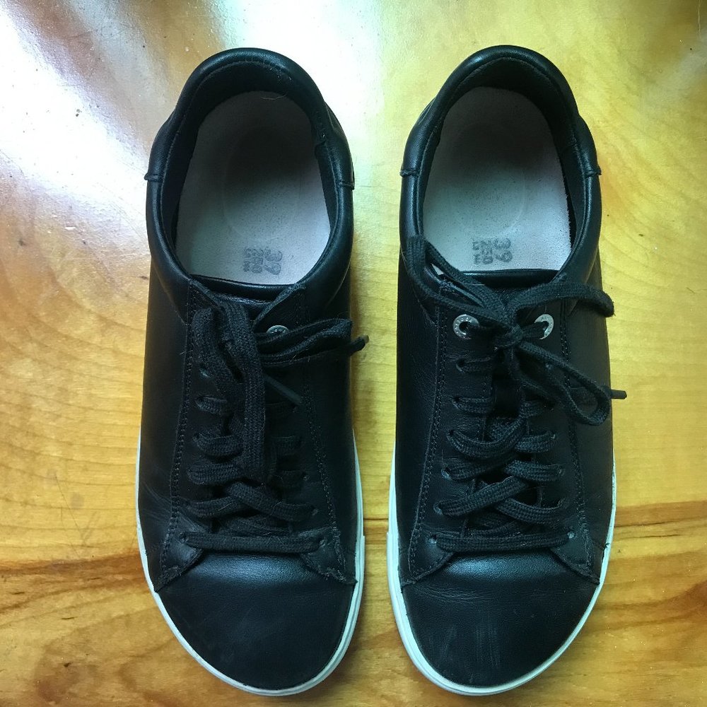 Birkenstock Black Leather Bend Sneaker Size 39